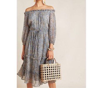 Anthropologie Floral Midi Dress